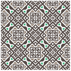 Vector geometric ornament in ethnic style. Seamless pattern with  abstract shapes, repeat tiles. Repeating pattern for decor, textile and fabric.