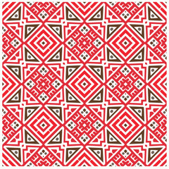 Vector geometric ornament in ethnic style. Seamless pattern with  abstract shapes, repeat tiles. Repeating pattern for decor, textile and fabric.
