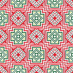 Vector geometric ornament in ethnic style. Seamless pattern with  abstract shapes, repeat tiles. Repeating pattern for decor, textile and fabric.