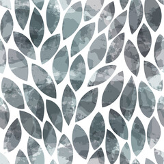 Leaves Pattern. Watercolor leaves seamless vector background, jungle print textured