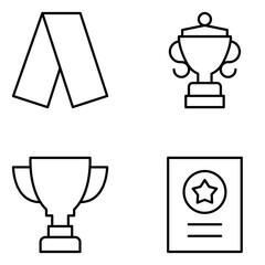 Achievement Vector Line Icons
