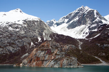 Glacier Bay Brown Color Mountains In Spring