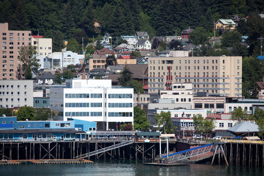 Juneau Downtown Waterfront And Buildings