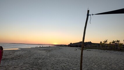 atardecer en la playa
