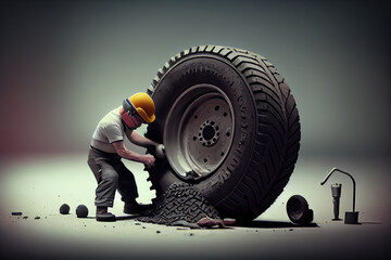 wheel repair shop for cars and large trucks