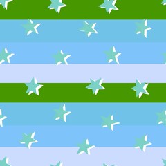 Cartoon geometric seamless stars and stripes pattern for wrapping paper and kids clothes print and fabrics