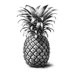 sketch of pineapple - Created with Generative AI technology.