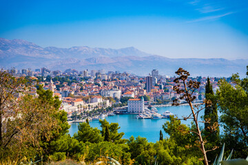 Naklejka na ściany i meble Split, Croatia panoramic view 
