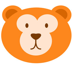 Monkey Cute animal head sticker