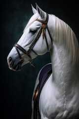 portrait of a White Horse, Generative AI