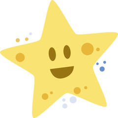 Cute happy star icon