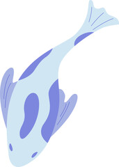 Blue Koi Carp Illustration