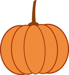 Orange pumpkin illustration