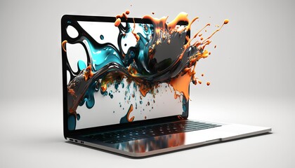Laptop Macbook pro Colorful creativity, design and productivity, unleash your creativity, design creativity