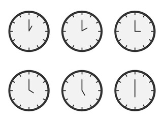 Wall clock image. Vector illustration