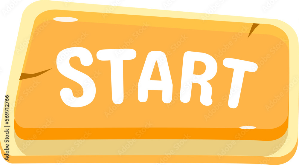Wall mural Start game button ui