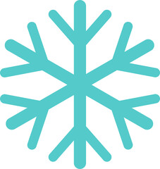 Cold snow blue icon