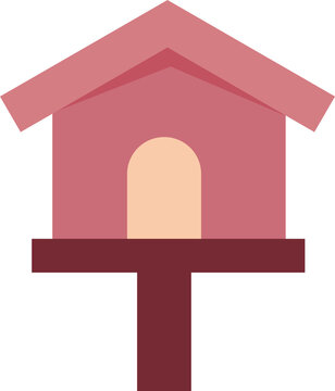recommend clip art: Pink bird house
