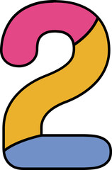 Cute Number two illustration