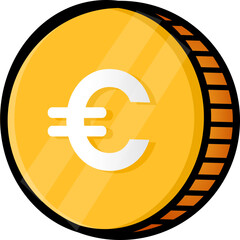 Euro gold coin