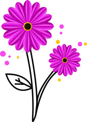Purple flower illustration
