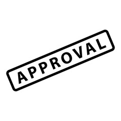 Approval stamp icon vector logo design template
