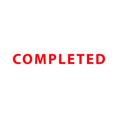 Completed icon vector logo design template
