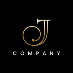 Letter J Luxury Line Logo Design
