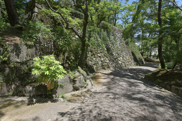 亀山城跡　城郭の石垣　京都府亀岡市