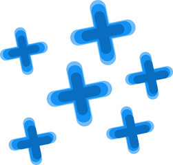 Blue plus decoration
