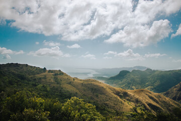 landscape with clouds mountains sky