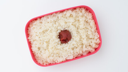 日本の梅干しのお弁当・日の丸弁当