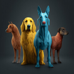 Colored dogs