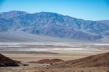 looking across death valley California to the mountains on the westside