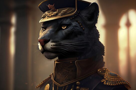 Military Panther General Picture Generative AI