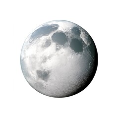 A Picture of the Moon Taken From Space White Background Isolation Created with Generative AI and Other Techniques
