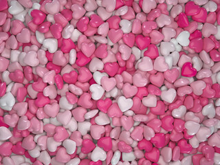 heart shaped 3d object cluster 