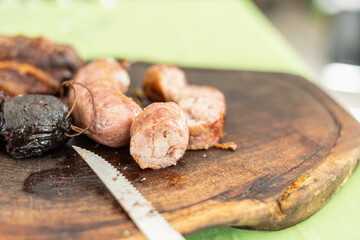 grilled meat on the grill