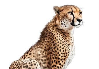 cheetah on a transparent background png isolated Generative Ai