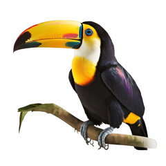 toucan on a transparent background png isolated Generative Ai