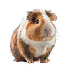 guinea pig on a transparent background png isolated Generative Ai