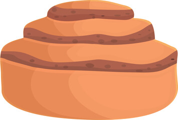 Cuisine cinnamon roll bun icon cartoon vector. Swirl pastry. Bread food