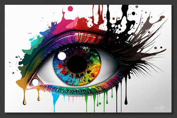 olho colorido arte abstrata 