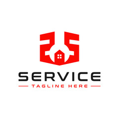 Obraz premium repair service illustration logo with letter S