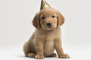 cachorro fofo comemorando aniversário 