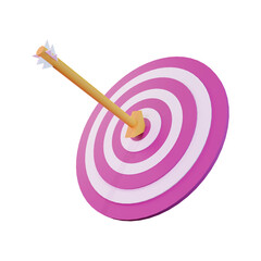 3d target and arrow with 3d rendering