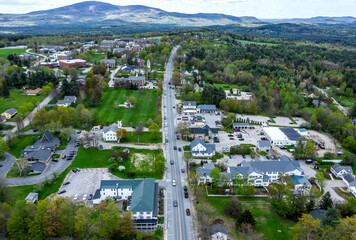 Aerial view of New London, New Hampshire 