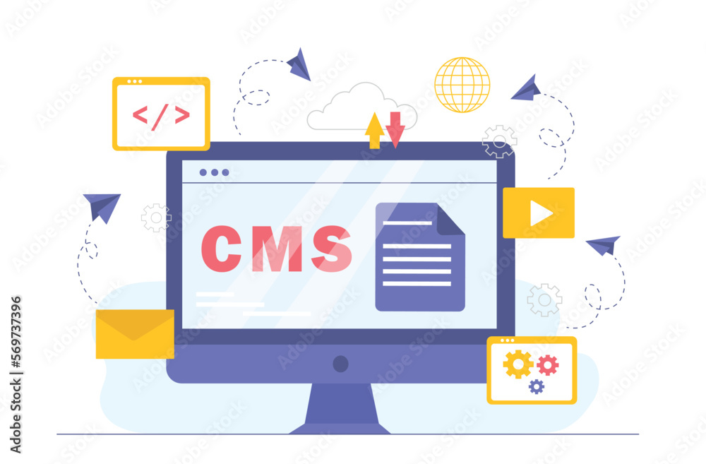 Poster content management system. quality control, work with internet website. application and program for 