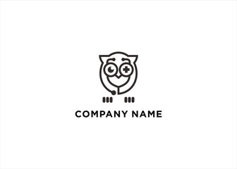 Medical owl logo template