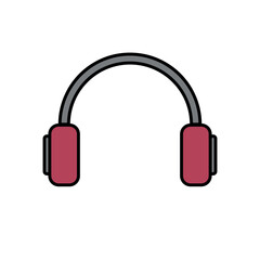 Headphones icon on white.